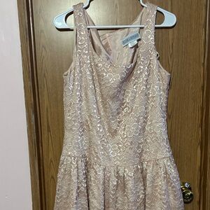 Jessica Howard Blush Floral Lace Dress